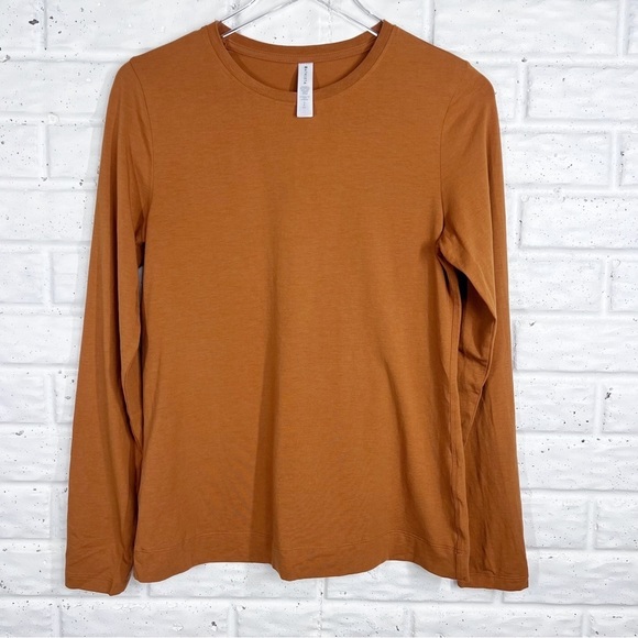 ATHLETA Burnt Orange Crewneck long sleeve knit t-shirt - Picture 1 of 8